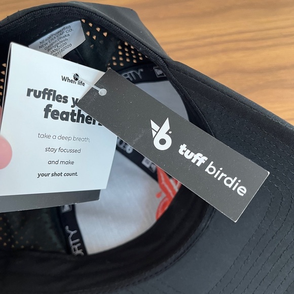 NEW ERA 9 Forty Tuff Birdie NWT Black Golf Hat Perforated Adjustable Back - Picture 8 of 13